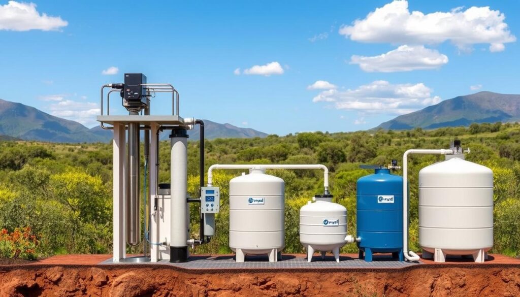 Borehole reverse osmosis system