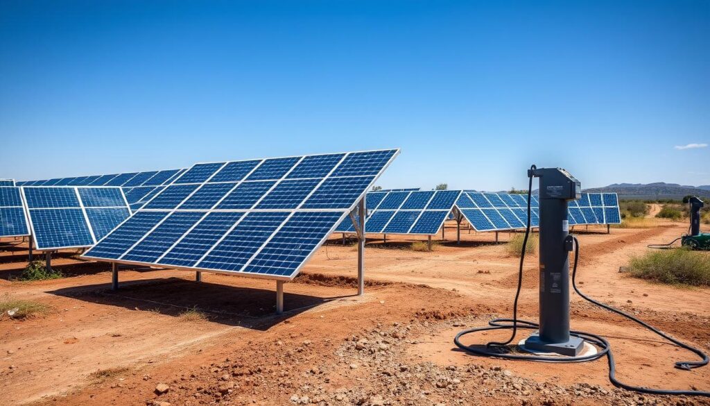 Solar panel size for borehole pump